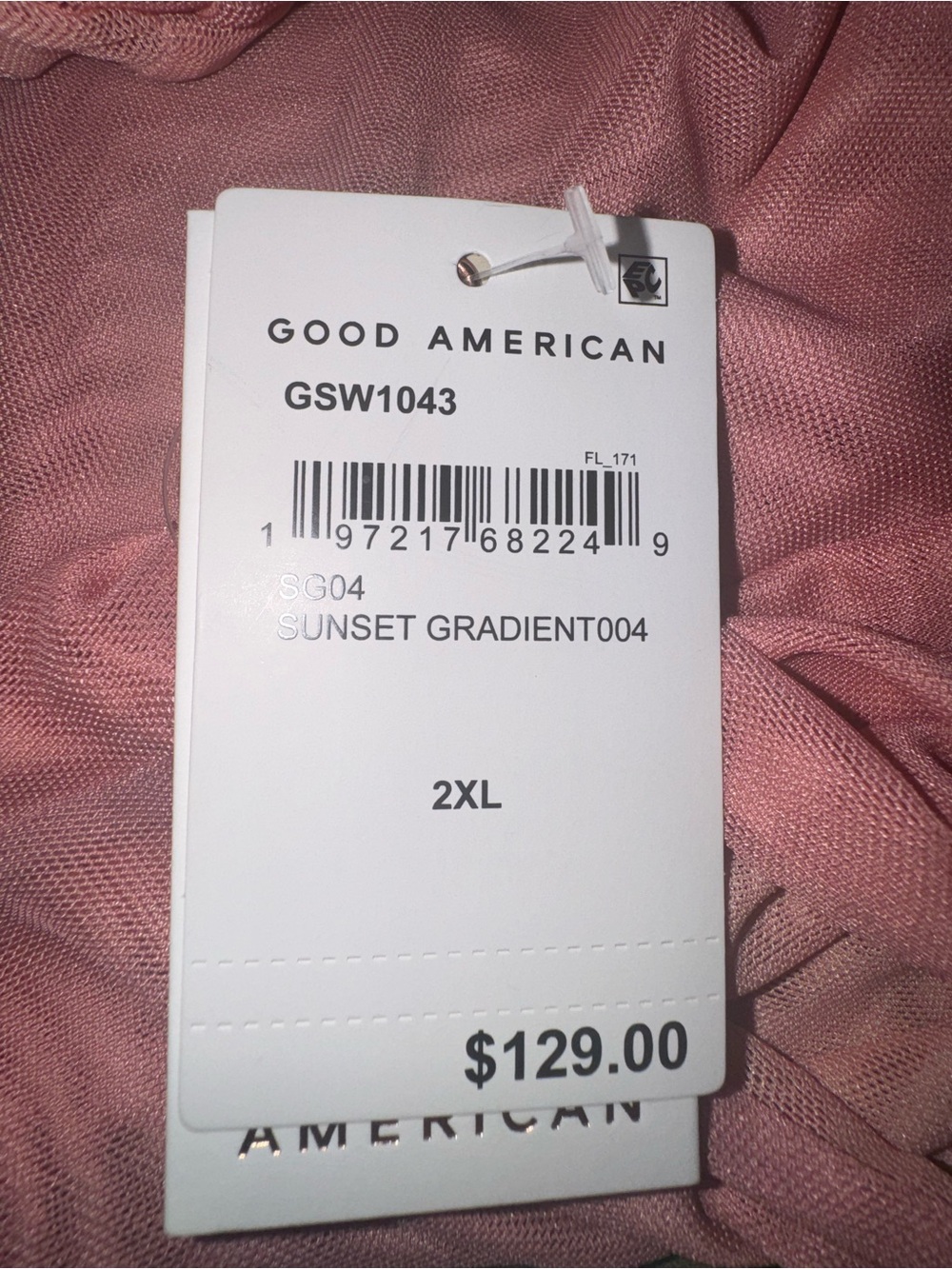 Good American Pink Ombre One-Shoulder Maxi Dress - Picture 4 of 5
